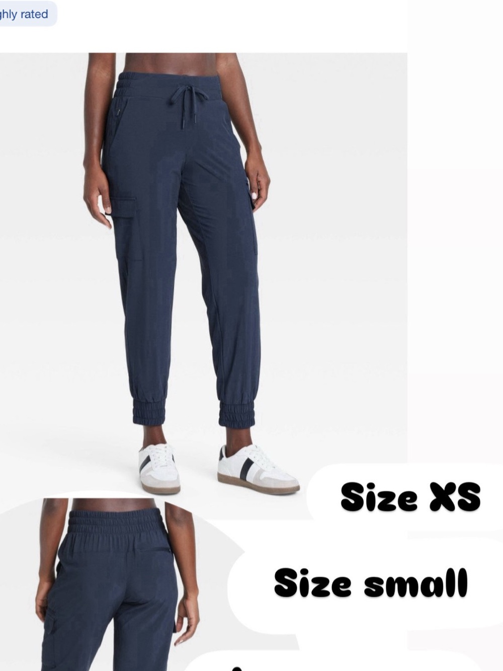 all in motion Navy Cargo Drawstring Joggers